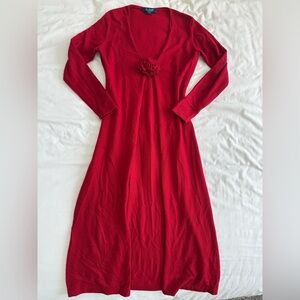 Vintage 100% Pure Cashmere Trench Length Cardigan Sweater Size Small